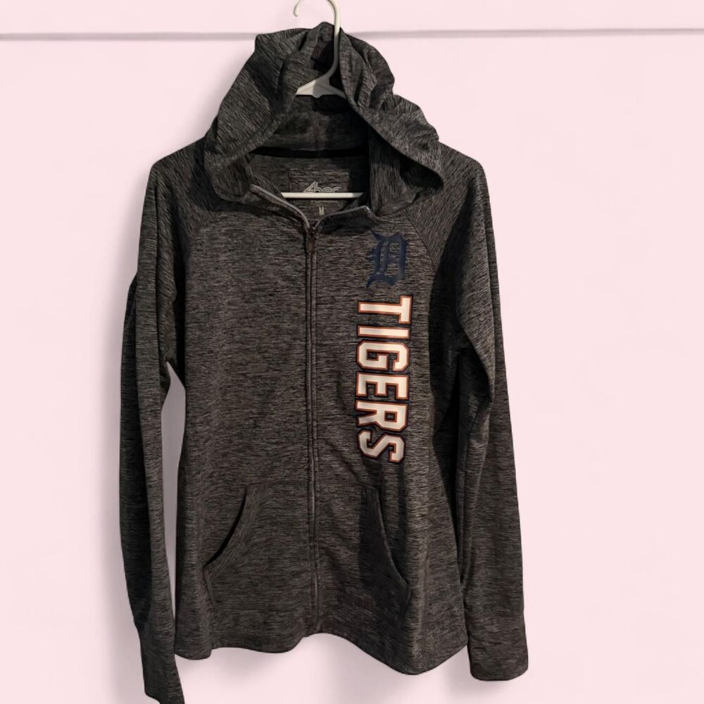 G-III 4HER BY CARL BANKS hoodie womens M gray detroit tigers casual